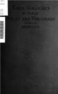 Three Dialogues Between Hylas and Philonous