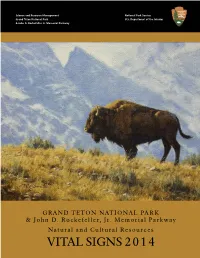 VITAL SIGNS 2014 Science and Resource Managment Grand Teton National Park & John D