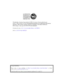 Wooldridge, Marion Joan Anstee (1995) a Study of the Incubation Pe- Riod, Or Age at Onset, of the Transmissible Spongiform Encephalopathies/Prion Diseases