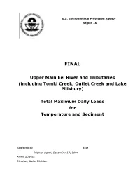Final Upper Main Eel River and Tributaries (Including