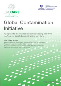 Global Contamination Initiative a Proposal for a New Global Initiative Addressing One of the Most Serious Threats to Our Planet and Our Future