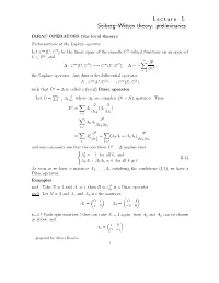 Lecture 1. Seiberg–Witten Theory: Preliminaries