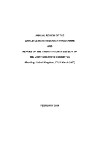 24Th Session WCRP
