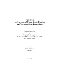 Algorithms for Incremental Planar Graph Drawing and Two-Page Book Embeddings