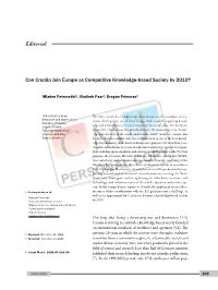 Can Croatia Join Europe As Competitive Knowledge-Based Society by 2010?