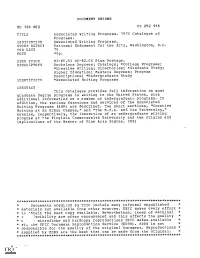 Document Resume Ed 128 802 Cs 202 916 Tttle