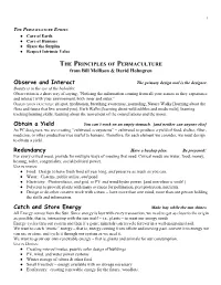 Observe and Interact Obtain a Yield Redundancy Catch and Store Energy