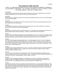 THE SHARAKAI TRIBE HISTORY Notice: the Information Contained in This Work Is Not Authorized for Duplication Or Distribution to Other Websites Or Repositories