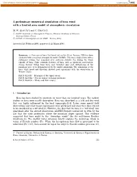 A Preliminary Numerical Simulation of Bora Wind with a Limited Area Model of Atmospheric Circulation