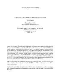 A Sparsity-Based Model of Bounded Rationality