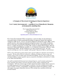 A Synopsis of Threatened & Endangered Species Experience Of