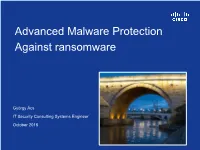 Advanced Malware Protection Against Ransomware