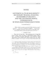 "Antithetical to Human Dignity": Secondary Trauma, Evolving