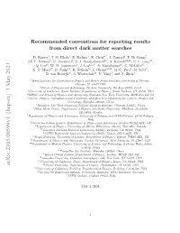 Recommended Conventions for Reporting Results from Direct Dark Matter Searches