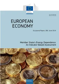 Member State's Energy Dependence: an Indicator-Based Assessment