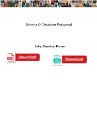 Schema of Database Postgresql