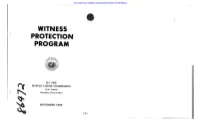 Witness Protection Program