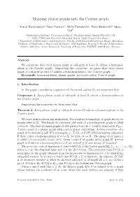 Mapping Planar Graphs Into the Coxeter Graph