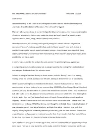The Unbearable Unlikelihood of Barney D