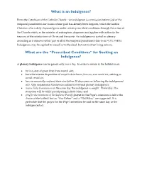 What Is an Indulgence? What Are the “Prescribed Conditions” for Seeking