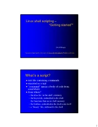 What's a Script?