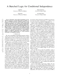 A Bunched Logic for Conditional Independence
