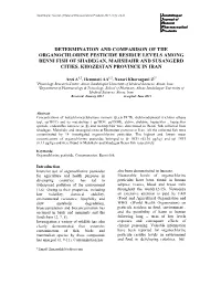 Determination and Comparison of the Organochlorine Pesticide Residue Levels Among Benni Fish of Shadegan, Mahshahr and Susangerd Cities, Khozestan Province in Iran
