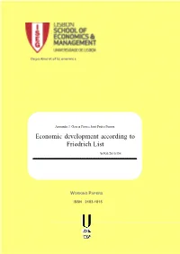 Economic Development According to Friedrich List