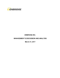 Enbridge Inc. Management's Discussion and Analysis