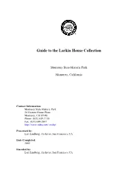 Guide to the Larkin House Collection
