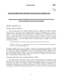 Performance-Based Test Guideline for Stably Transfected Transactivation in Vitro Assays to Detect Estrogen Receptor Agonists and Antagonists