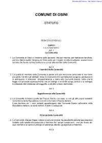 Statuto Comunale