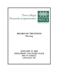BOARD of TRUSTEES Meeting