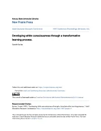 Developing White Consciousness Through a Transformative Learning Process