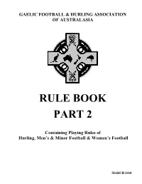 Gaelic Games Playing Rules