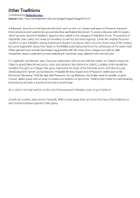 Other Traditions Contributed by Blake Mccabe Source