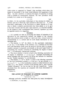 The Action of Nitrogen on Lithium Carbide. by S