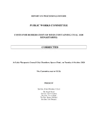 Transcript of Today's Evidence Will Be Placed on the Committee's Website When It Becomes Available