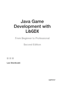 Java Game Development with Libgdx