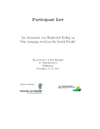 Participant List