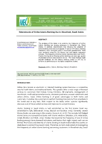 1 Determinants of Online Islamic Banking Use In