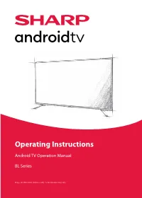 Operating Instructions for Sharp Android Televisions