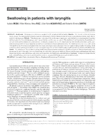 Swallowing in Patients with Laryngitis