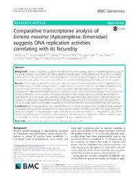 Comparative Transcriptome Analysis of Eimeria Maxima