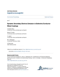 Dynamic Secondary Electron Emission in Dielectric/Conductor Mixed Coatings