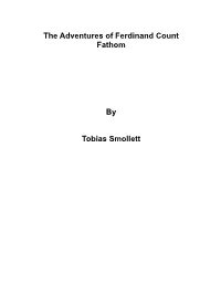 The Adventures of Ferdinand Count Fathom by Tobias Smollett