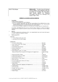 Community and Childrens Services Terms of Reference