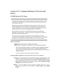 Lecture Notes