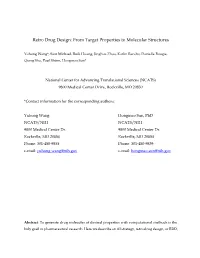 Retro Drug Design: from Target Properties to Molecular Structures