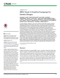 SBOL Visual: a Graphical Language for Genetic Designs